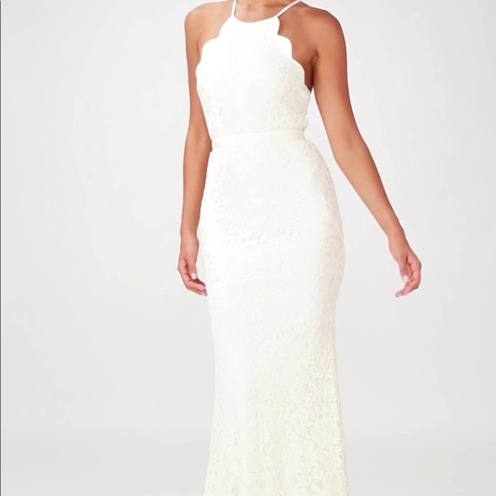Zenith Cream Lace Maxi Dress - lulus.com